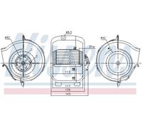 INTERIOR BLOWER FOR VW ATLANTIC CADDY CARAT CARAVELLE T3 BUS NISSENS 87768