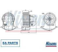 Interior Blower for VW CALIFORNIA T5 Camper CARAVELLE T5 Bus NISSENS 87272