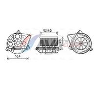 AVA Cabin Fan Blower Motor OL8623 for NISSAN PRIMASTAR (2001) 2.5 DCI etc