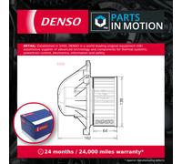Interior Blower Motor DEA05011 Denso Heater 64111497538 67326935371 Quality New