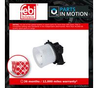 Interior Blower Motor fits FIAT 500C 1.4 2009 on EAB Heater 77365525 Febi New