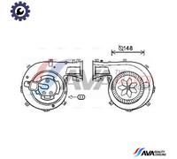 PRASCO OL8618 Heater blower motor