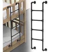 Interior Bunk Bed Ladder Black, 4ft 5ft 6ft 7ft 8ft Wall Mounted Metal Step Ladder for Home Loft, Durable Egress Window Well Ladder Emergency Fire Climbing Ladder(240cm/94in)