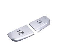 Interior Button Decals Compatible with A3 for 8V 2013-2019 2Pcs Car Styling Handbrake Shift Panel Button Cover Trim Sticker Interior Stickers(Silver)