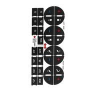 Interior Button Decals Compatible with Saturn for Outlook for XR 2009 2010 2011 2012 Interior Button Stickers AC Dash Climate Control Sticker Repair Kit