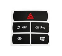 Interior Button Overlays Compatible With For S-Max Car Button Repair Decal Sticker Repair The Hazard Buttons Defroster Auto Interior