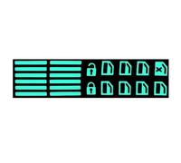 Interior Button Sticker Car Window Button Colorful Luminous Sticker Universal Lifting Switch Night Fluorescent Decal Interior Glow Reminder