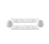 Interior Button Stickers Compatible with Benz for C E CLS GLK W204 W212 X204 Car Center Console Air Condition Climate Control AUTO Button Trim Cover Sticker(Zone Silver)