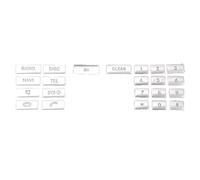 Interior Button Stickers Compatible with Benz W204 W212 C218 GLK X204 22 X Auto Center Console CD Numbers Button Cover Trim Stickers Silver Chrome Part
