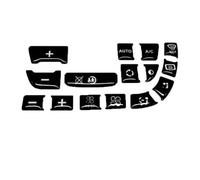 Interior Button Stickers Compatible with Grand for Picasso C4 2007-2012 Button Sticker Black Color Climate Control Panel Replacement Button Renovation Sticker Set