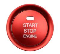 Interior Button Stickers Compatible with Mazda for CX-5 2012-2019 Car Ignition Key Ring Cover Sticker Engine Start Stop Switch Button Trim Accessories(Red)