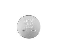 Interior Button Stickers Compatible with MG 6 5 ZS HS 2017 2018 2019 2020 2021 Button Start Decoration Sticker Automobile Car Engine Start Stop Switch Button Decorative Cover Trim(Silver Cover)