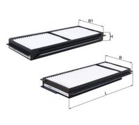 MAHLE LA 346/S Interior Cabin Air Filter - Pollen Filter - Car