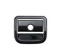 Interior Car Accessories 2pcs ABS Carbon Fiber Color Co-pilot Glove Compartment Storage Box Handle Switch Panel Cover Trim Compatible With Mazda BT50 2010 Up