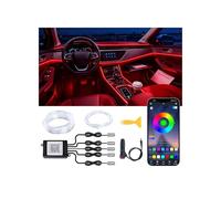 Interior Car LED Lights Wireless APP Control 5 in 1 RGB Ambient Lighting Kit with 236" Fiber Optic, 16 Million Colors Music Sync Waterproof LED Strip Lights for Cars Trucks SUVs Auto Interior Decor
