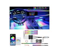 Interior Car LED Strip Light with APP Control,RGB 6 in 1 Neon Ambient Lighting Kits,Under Dash Footwell Automotive Strip Light,Car Ambient Lighting with Music Sync Dynamic Dreamcolor Chasing