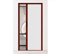 Interior Closet Doors - No-Hole Installation, Customizable Lightweight Foldable Privacy Room Divider with Mounting Accessories