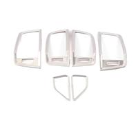 Interior Decal Trim For Skoda For Karoq Interior Chrome Front Air Condition Outlet Vent Moldings Cover Cap Trim Frame HQGQCEZEK(Silver)