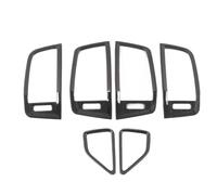 Interior Decal Trim For Skoda For Karoq Interior Chrome Front Air Condition Outlet Vent Moldings Cover Cap Trim Frame HQGQCEZEK(Black)