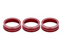 Interior Decal Trim For Skoda For Superb For KODIAQ For Octavia A7 Car Air Conditioner Switch Knob Trim Cover Ring HQGQCEZEK(Red A)