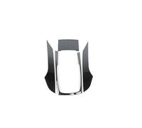 Interior Decoration for A6 C7 2012-2018 Center Console Gear Shift Panel Frame Decoration Gearshift Cover Trim Carbon Fiber Color Car Accessory(B Black)