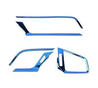 Interior Decoration For Civic 10Th For Gen 2019 2018 2017 2016 Blue Central Control Air Outlet Decoration Cover Trim Sticker Stainless Steel