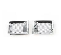 Interior Decorative Accessories Car Exterior Front Grille Bumper Air Intakes Duct Vent Decoration Cover For Jeep For Renegade 2016 2017 2018(Chrome with net)