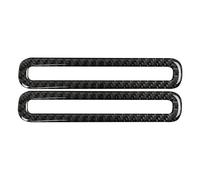 Interior Decorative Trim Car Side Door Defogger Air Vent Outlet Frame Sticker Interior Trim for Mustang GT 2015-2021 Decoration Stickers(Black)