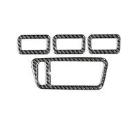 Interior Decorative Trim Car Window Glass Lift Buttons Panel Trim Frame Decor Sticker For Vw For Golf 7 For Gti Mk7 2013-2019 Interior Accessories(Carbon Look2,Left-hand Drive)