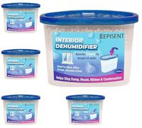 Interior Dehumidifier, 500 ml Each Unit, Prevents Damp, Mildew, Mould, Condensation Remover Moisture Absorber, Improves Air Quality , Perfect for Homes, Offices, Caravans, Boats, Easy to Use (10)