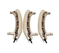 Interior Door Armrest Pull Handle Genuine Leather Cover Full Set Assembly LHD RHD for X3 X4 F25 F26 2010-2016 Car Inner Handle(LHD 6PCS Set Beige)