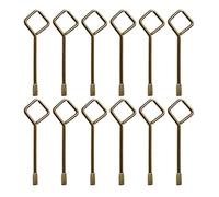 Interior Door Emergency Key, Key Pin for Interior Privacy Door Lock Compatible for Bedroom Bathroom, Square Ring - 12 Pack