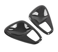 Interior Door Handle Bowl Cover Trim, Carbon Fibre Style Replacement for Smart Fortwo W451 Facelift 2011-2014, ABS Door Handle Bowl Decor with Adhesive Backing, Non - Destructive