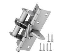 Interior Door Hinges | 4 Inch Spring Hinge,Self-Closing Door Hinges Spring Loaded 4 Inch Adjustable for Garage Front Back