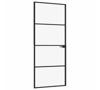 vidaXL Home Door 83 x 201.5 x 3.5 cm Aluminium and Tempered Glass