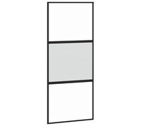 Interior Door Inner Internal Door Panel Tempered Glass and Aluminium vidaXL