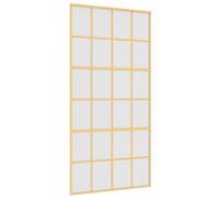 Vidaxl Sliding Door Gold 102.5X205 Cm Frosted Esg Glass And Aluminium