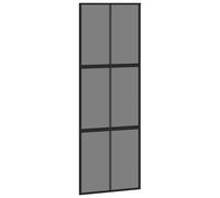 vidaXL Sliding Door Interior Barn Door White Tempered Glass and Aluminium