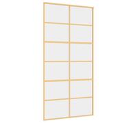 Interior Door Inner Internal Door Panel Tempered Glass and Aluminium vidaXL