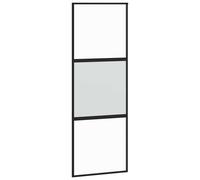 vidaXL Sliding Door Interior Barn Door White Tempered Glass and Aluminium