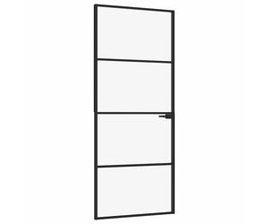 Interior Door Inner Internal Door Panel Tempered Glass and Aluminium vidaXL