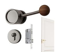 Interior Door Knobs With Lock | Silent Privacy Lever Without Key - Kurzarm Hawaiihemd Mit Knopfleiste Aus Baumwolle Für Den Sommer | for Bedroom Bathroom Interior Entrance Gara