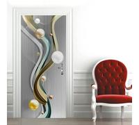 Interior Door Stickers 88 X 200 Cm Self Adhesive Vinyl Decal Waterproof Stickers 3D Art Door Photo for Kids Bathroom Boys Girls Bedrooms Toilet Home Decoration Door Poster -217769-52707