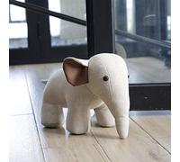 Interior Door Stopper Fabric Doorstops Decorative Elephant Lover Gift Creamy White