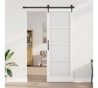 Interior Door with Glass "ORKDAL" White 83x232x4 cm Berkfield Home White One Size