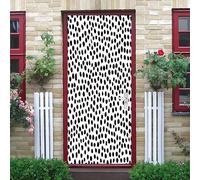 Interior Doors Self-Adhesive Wall Stickers Polka Dot Pattern Door Stickers, Peel and Stick Black and White 3D Door Mural for Bedroom Living Bathroom Home Improvement 90x200 cm