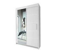 Interior Emporium Ie Lyon Sliding Door Bedroom Wardrobe With Led Light - Wardrobe For You - Wardrobes With Led Light ( White , 120 Cm )