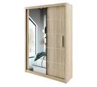 Interior Emporium Ie Lyon Sliding Door Bedroom Wardrobe With Led Light - Wardrobe For You - Wardrobes With Led Light ( Oak , 150 Cm )