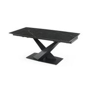 Interior Emporium Ie Nordic Rock Extendable Ceramic Dining Table (Black) - With 4 Rotating Chairs (Black , Grey , Green , Teel)