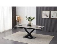 Interior Emporium Ie Nordic Rock Extendable Ceramic Dining Table (Grey) - With 6 Rotating Chairs (Black , Grey , Green , Teel)
